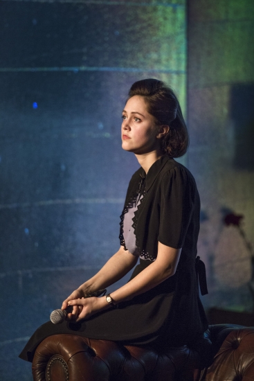 Iris Becher in »Wengenroths Autorenklub, Ausgabe 6: Christa Wolf«. Foto: Gianmarco Bresadola.