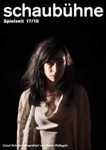 Carol Schuler in der Spielzeitkampagne 2017/2018 der Schaubühne am Lehniner Platz (Berlin). Foto: Paolo Pellegrin.