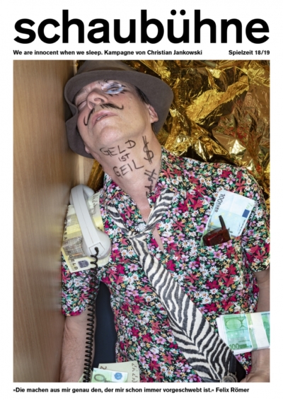 Felix Römer in der Spielzeitkampagne 2018/2019 der Schaubühne am Lehniner Platz (Berlin). Foto: Joerg Reichhardt. Felix Römer in der Spielzeitkampagne 2018/2019 der Schaubühne am Lehniner Platz (Berlin). Foto: Joerg Reichhardt.
