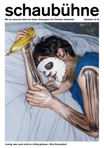 Nina Kunzendorf in der Spielzeitkampagne 2018/2019 der Schaubühne am Lehniner Platz (Berlin). Foto: Joerg Reichhardt. Nina Kunzendorf in der Spielzeitkampagne 2018/2019 der Schaubühne am Lehniner Platz (Berlin). Foto: Joerg Reichhardt.