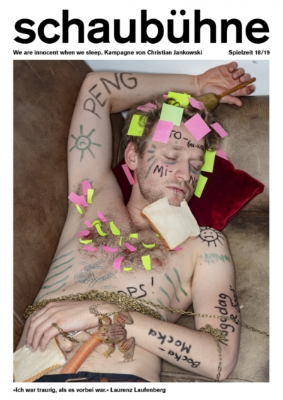 Laurenz Laufenberg in der Spielzeitkampagne 2018/2019 der Schaubühne am Lehniner Platz (Berlin). Foto: Joerg Reichhardt. Laurenz Laufenberg in der Spielzeitkampagne 2018/2019 der Schaubühne am Lehniner Platz (Berlin). Foto: Joerg Reichhardt.