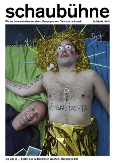Bastian Reiber in der Spielzeitkampagne 2018/2019 der Schaubühne am Lehniner Platz (Berlin). Foto: Joerg Reichhardt. Bastian Reiber in der Spielzeitkampagne 2018/2019 der Schaubühne am Lehniner Platz (Berlin). Foto: Joerg Reichhardt.