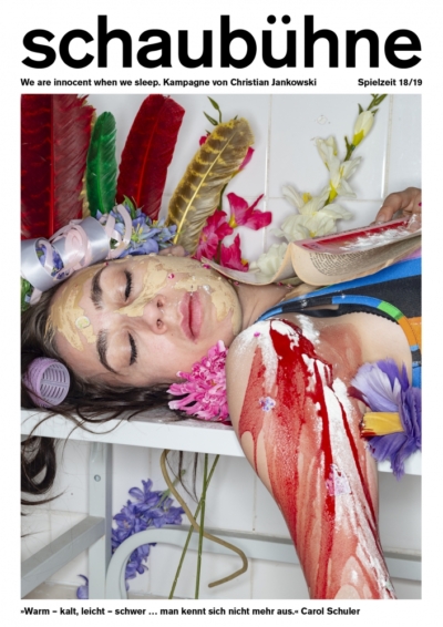 Carol Schuler in der Spielzeitkampagne 2018/2019 der Schaubühne am Lehniner Platz (Berlin). Foto: Joerg Reichhardt. Carol Schuler in der Spielzeitkampagne 2018/2019 der Schaubühne am Lehniner Platz (Berlin). Foto: Joerg Reichhardt.