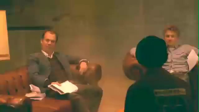 Felix Römer, Bühnentechniker und Laurenz Laufenberg in »Wengenroths Autorenklub, Ausgabe 5: Ödön von Horváth«. Video: Schaubühne am Lehniner Platz, Berlin.