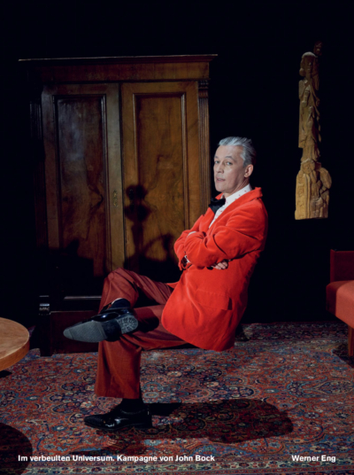 Werner Eng in der Spielzeitkampagne 2019/2020 der Schaubühne am Lehniner Platz (Berlin). Foto: Thomas Aurin.