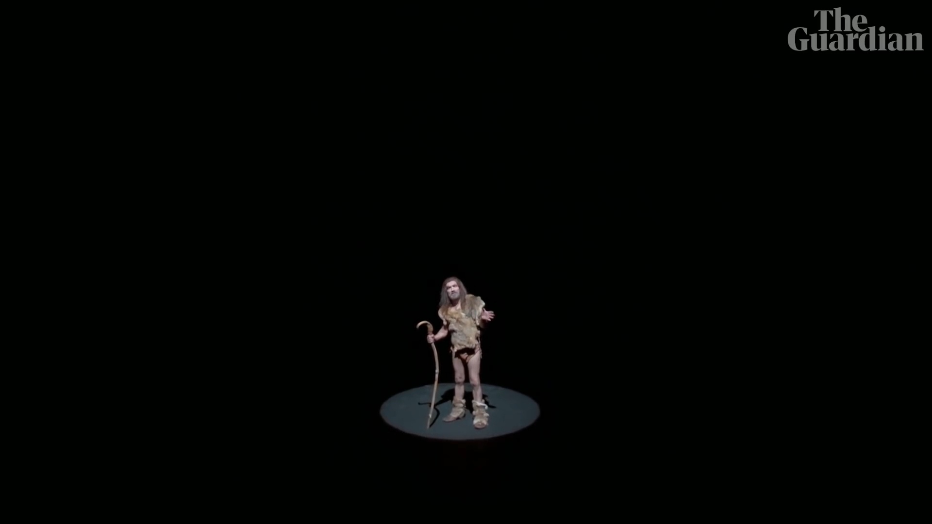 Robert Beyer in »Neanderthal«. Videostill.