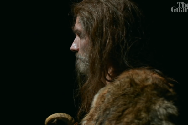 Robert Beyer in »Neanderthal«. Videostill.