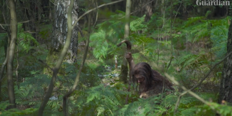 Robert Beyer in »Neanderthal«. Videostill.