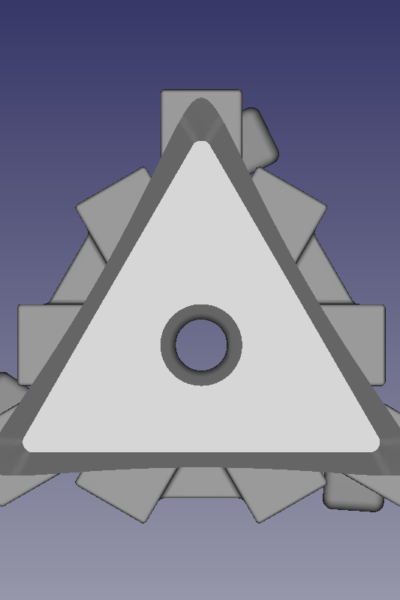 »Utopia, meinetwegen«: Endkappe für die Stäbe der Tensegrity-Leuchte. Modellierung: Jörg Preisendörfer. Software: FreeCAD. »Utopia, meinetwegen«: Endkappe für die Stäbe der Tensegrity-Leuchte. Modellierung: Jörg Preisendörfer. Software: FreeCAD.